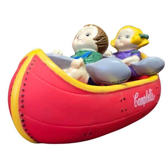 Campbell's Soup Kids Sitting In A Boat Vinyl Figures Bathtub Toy Promo 2004 - Picture 7 of 9